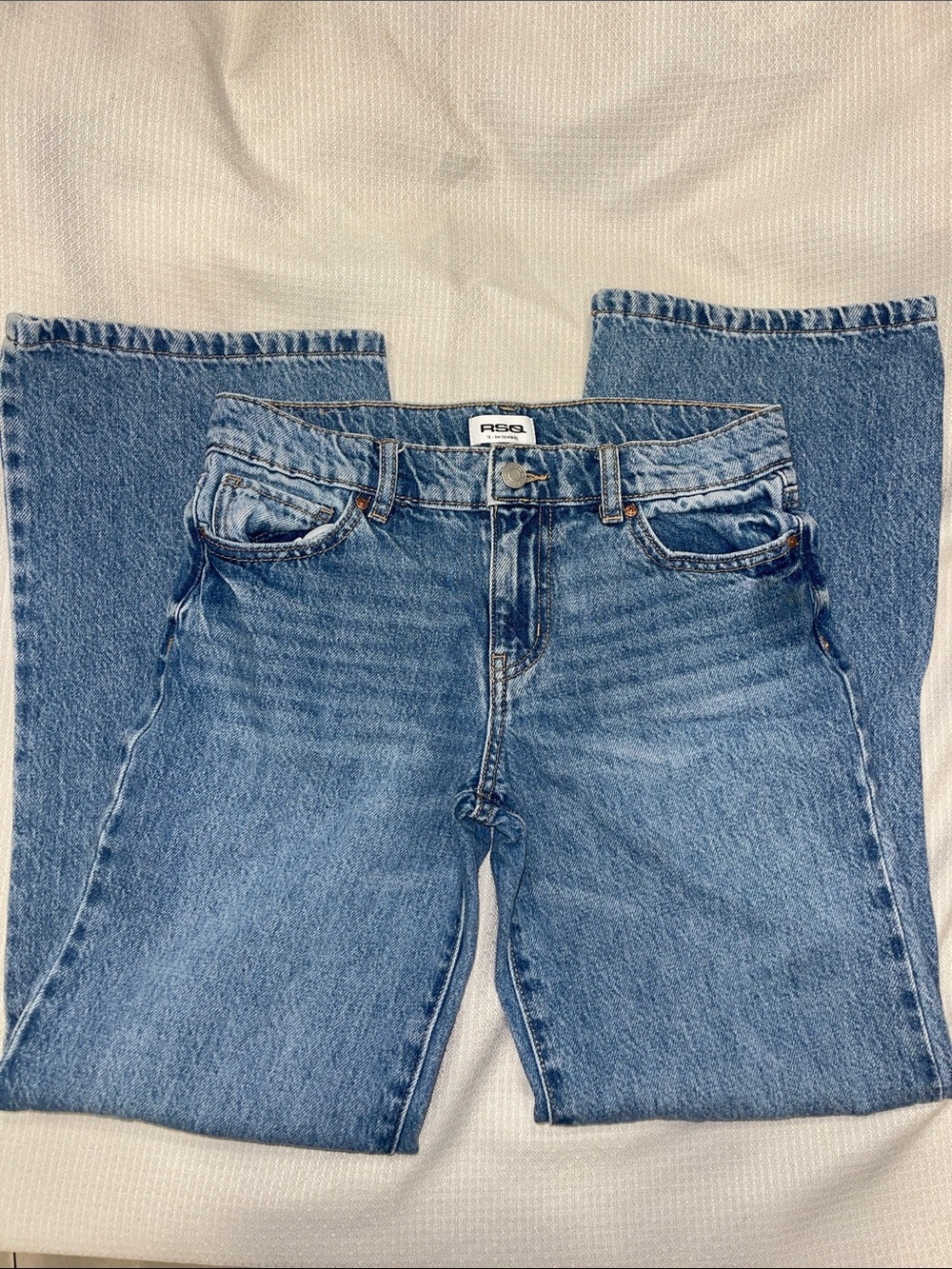 RSQ Medium Blue Low-Rise Wide Leg Jeans